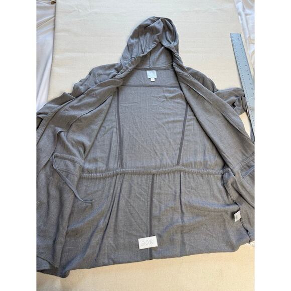 Sunday women's grey full zip hooded lightweight jacket Size XL Drawstring Waist - Picture 7 of 12